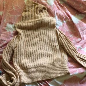 Tan long neck long sleeve